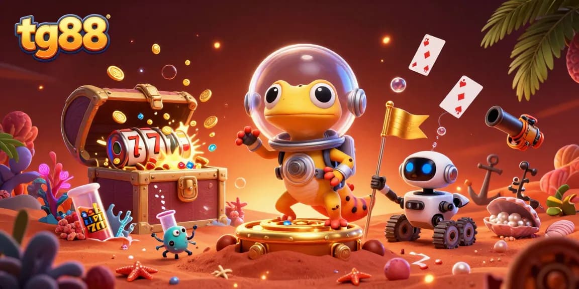 Experience thrilling gaming adventures with tg88 at a dazzling Martian casino scene.