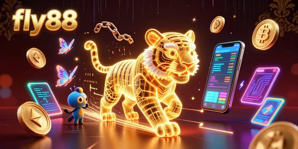 Experience excitement with fly88's golden tiger in a dynamic digital casino adventure.