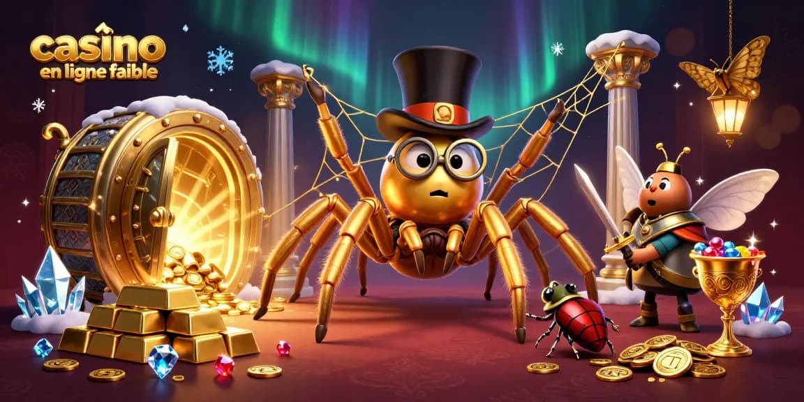 Jouez dans un casino en ligne fiable avec une scène captivante de tarantule dorée et chevalier