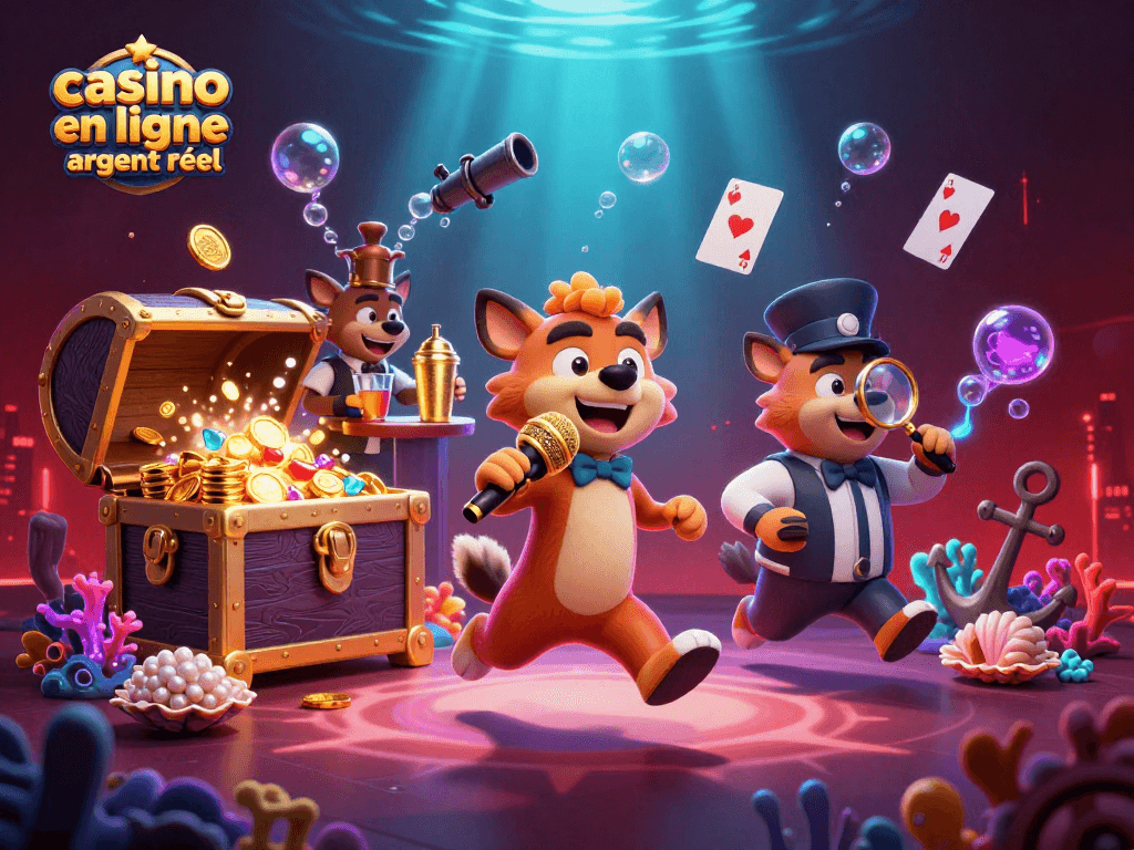 Vivez l'expérience de casino en ligne argent réel avec des hyènes animées dans un club comique dynamique.