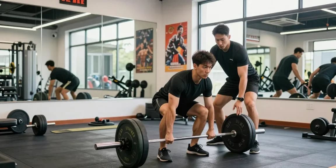 Engaging fitness scene at Driada Shop gym, showcasing strength training and motivation.