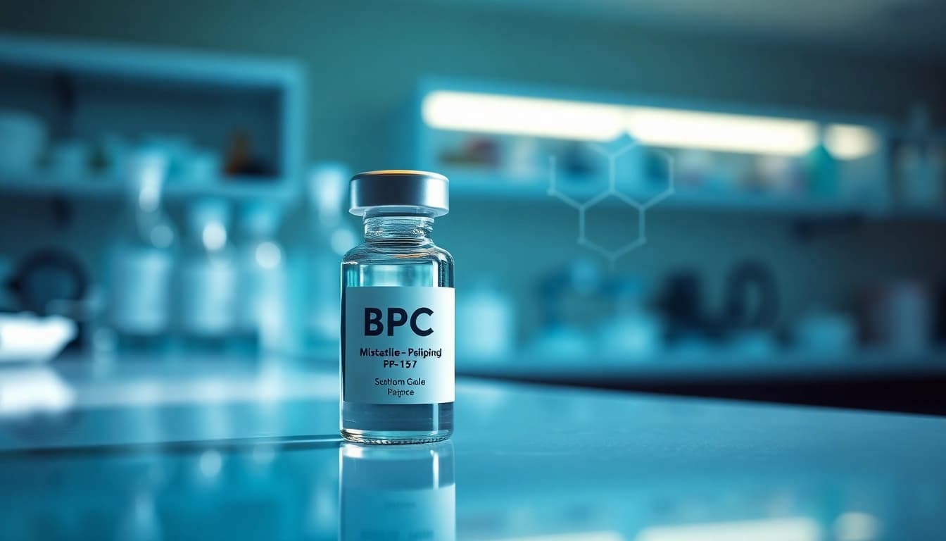 Learn how much does bpc 157 cost with detailed visuals of its peptide structure in a professional lab setting.