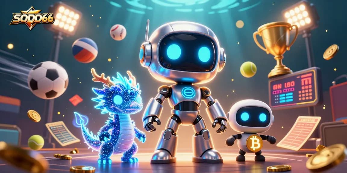SODO66 engages players with an immersive 3D casino experience featuring sports betting elements, vibrant graphics, and dynamic characters.