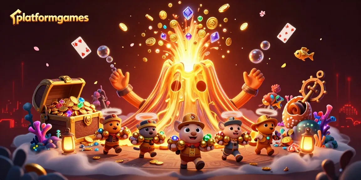 Engage in exciting treasure hunting with platformgames in a vibrant underwater casino scene.