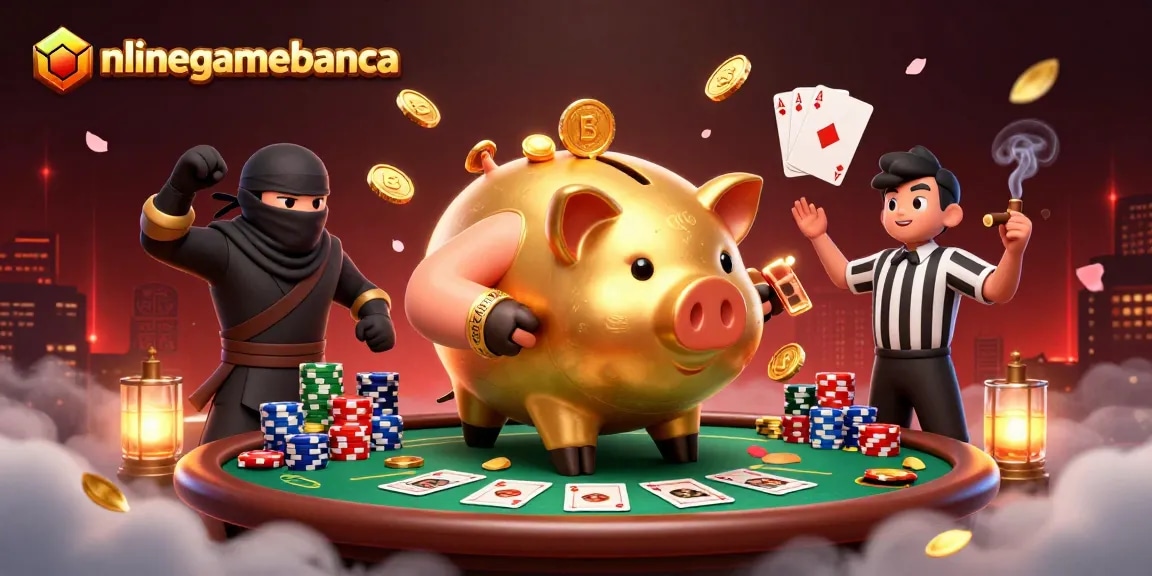 Action-packed scene of onlinegamebanca with characters engaging in dynamic poker gameplay.