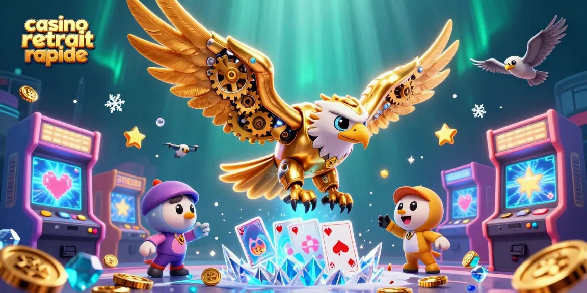Les joueurs profitent d’un casino retrait rapide avec des gains instantanés en cryptomonnaie, entourés de jeux colorés.
