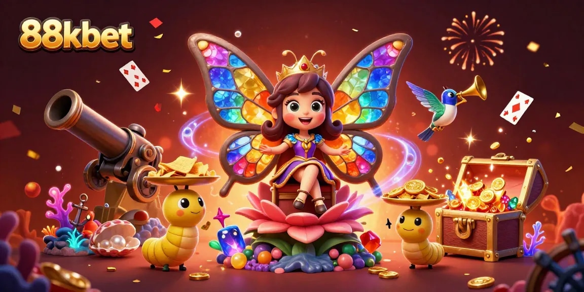 Experience the excitement of 88kbet with vibrant casino elements and engaging characters in action.