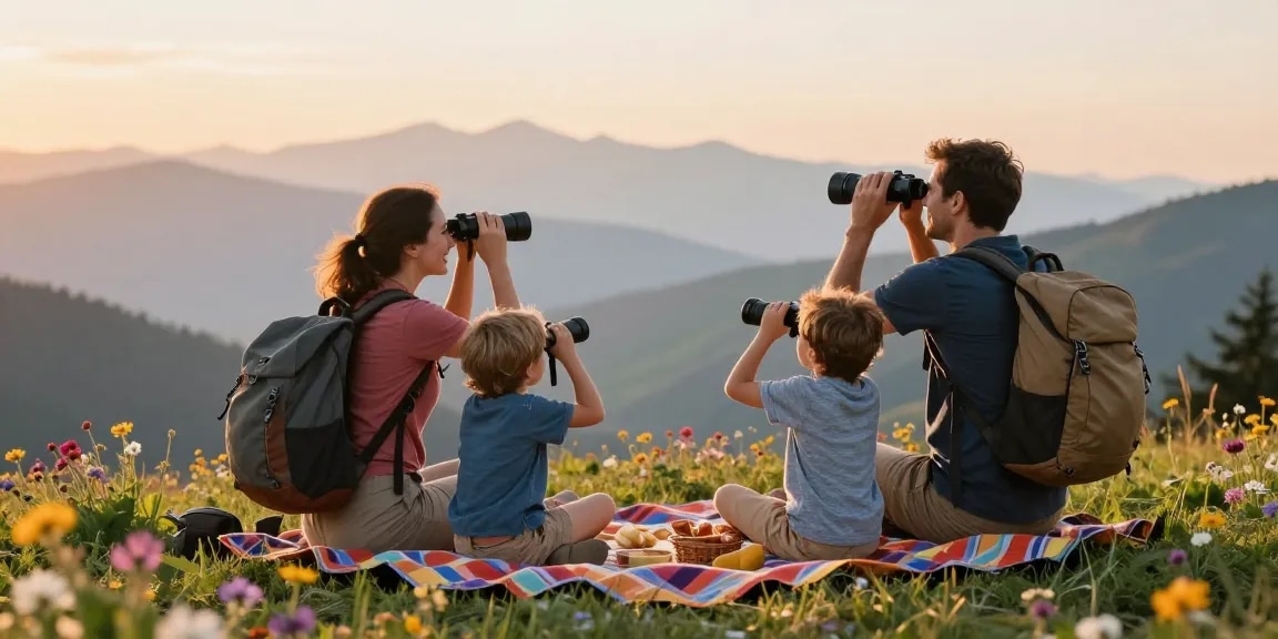 Family enjoying outdoor adventure while accessing mantra88 login at scenic viewpoint.