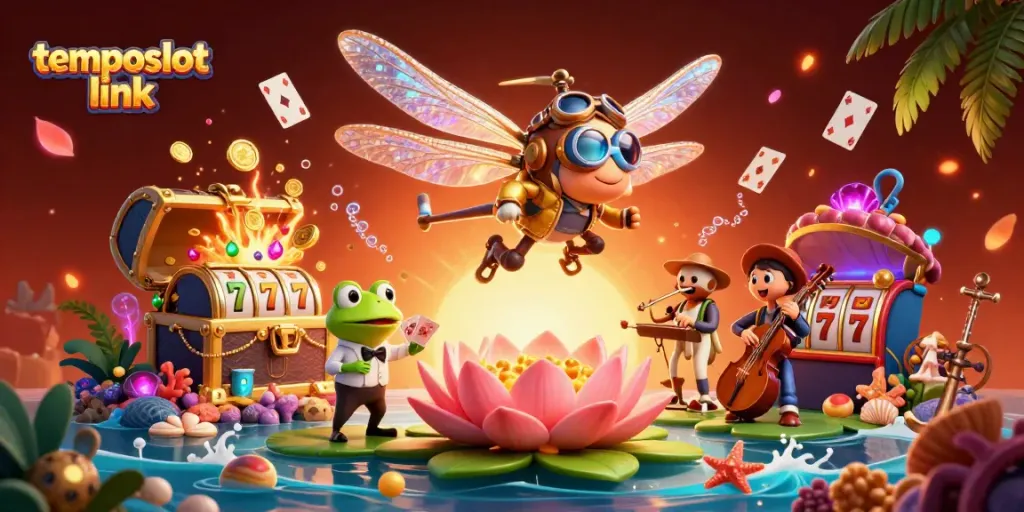 Permainan menarik di temposlot link, dengan petugas croupier katak dan pilot naga.