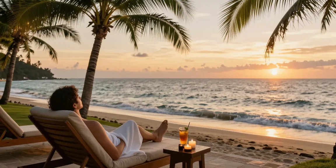 Enjoying a serene ocean view at 여수op wellness retreat, perfect for relaxation.