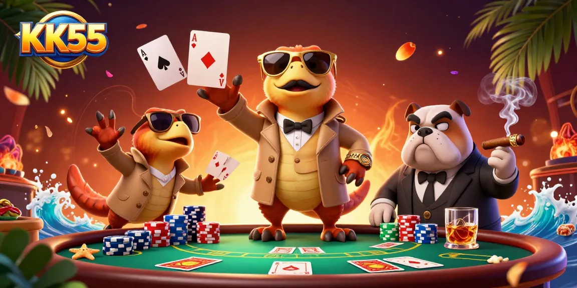 Join the fun at KK55 with raptors in a trench coat trying to enter a VIP casino!