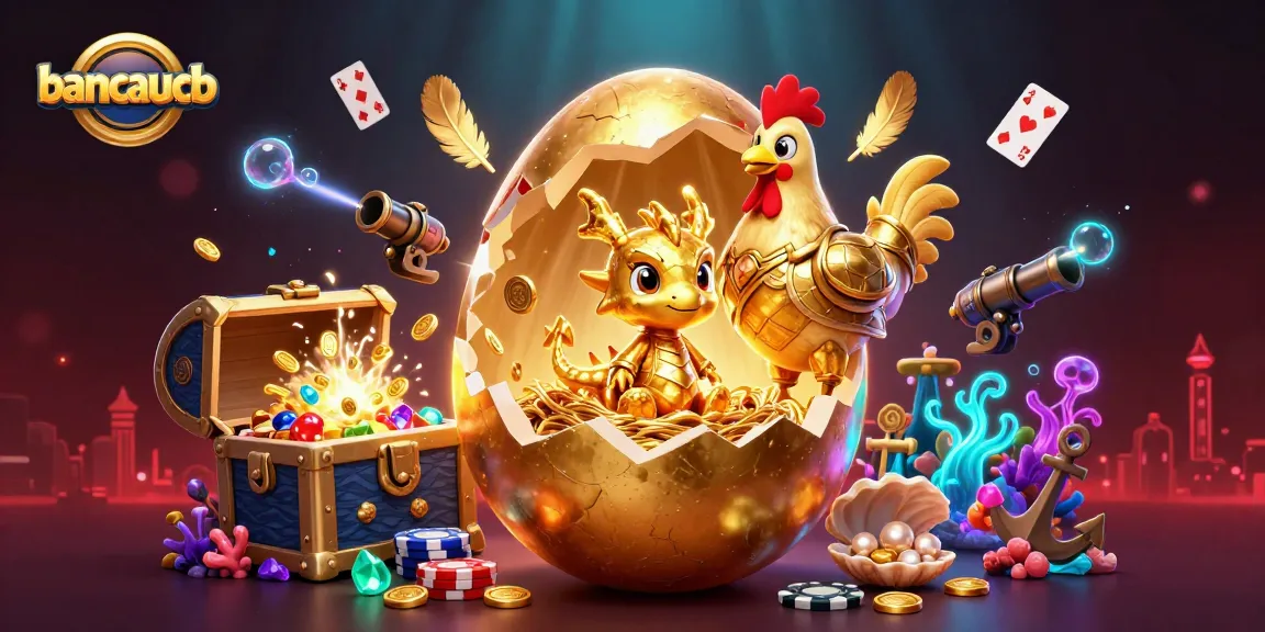 Experience the excitement of bancaucb with a majestic baby dragon and golden poker chips.