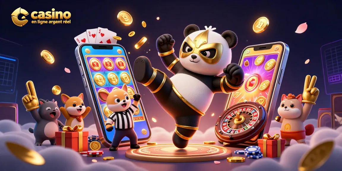 Les joueurs engagés dans un vrai casino en ligne argent réel avec une scène animée d'animaux et des jeux de casino.