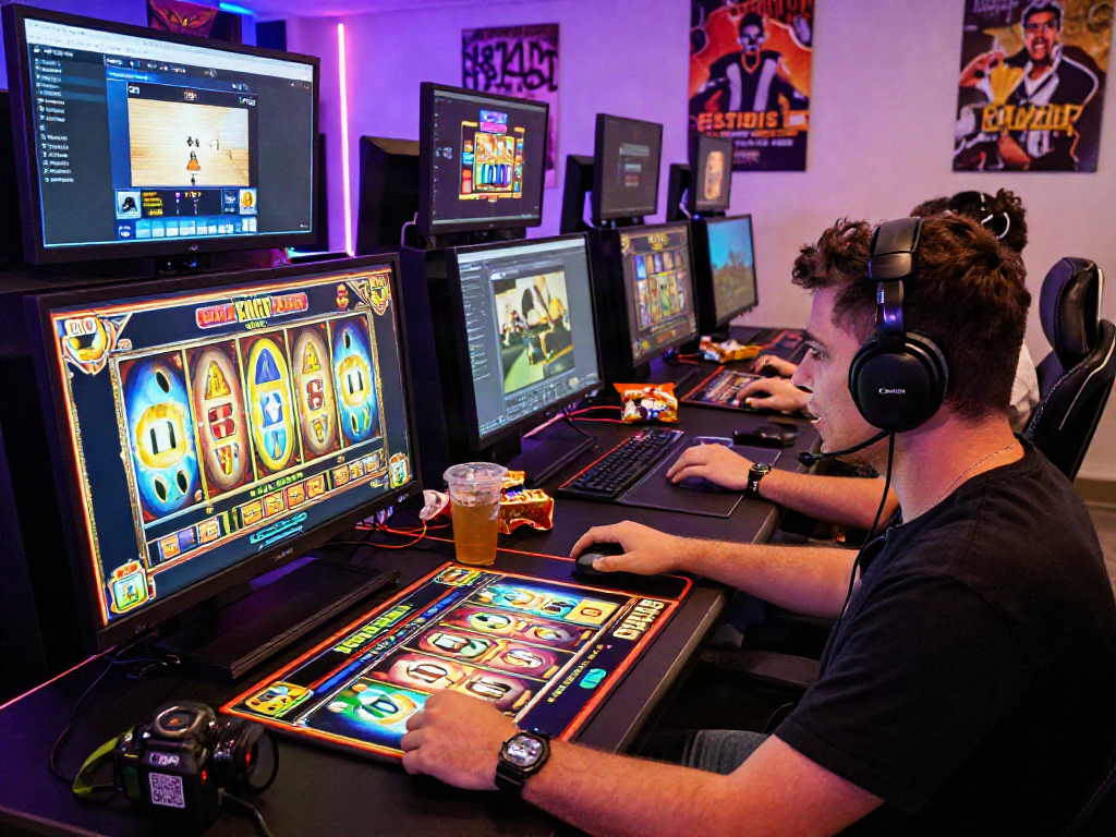 Exciting gaming moment featuring slot deposit qris 5k at home with vibrant online casino atmosphere.