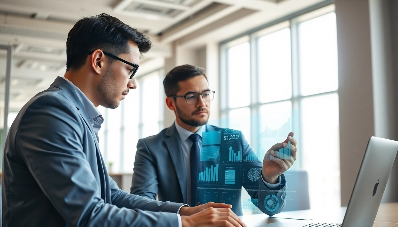 Analyze data for financial services website Dubai AI with a futuristic interface and digital elements.