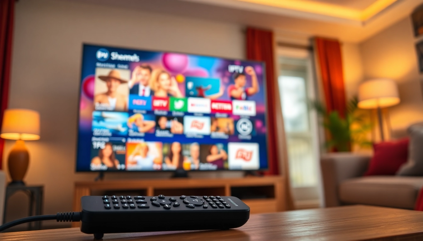 Experience engaging entertainment with a free trial iptv showcasing diverse channels on a cozy TV.