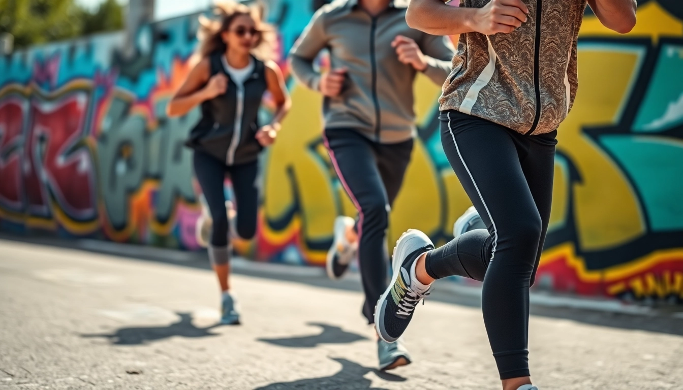 Verken de veelzijdigheid van jogging stoffen met sportieve outfits en dynamische beweging.