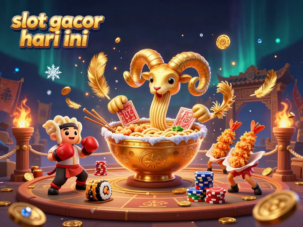 Spin for jackpots with slot gacor hari ini in a vibrant, animated casino scene.