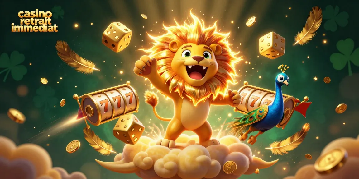 Gagnez des gains instantanés avec un casino retrait immédiat dans une illustration de casino dynamique.
