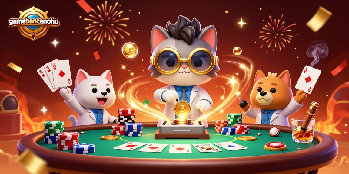 Experience the excitement of gamebancanohu with a thrilling casino lab scene filled with poker action.