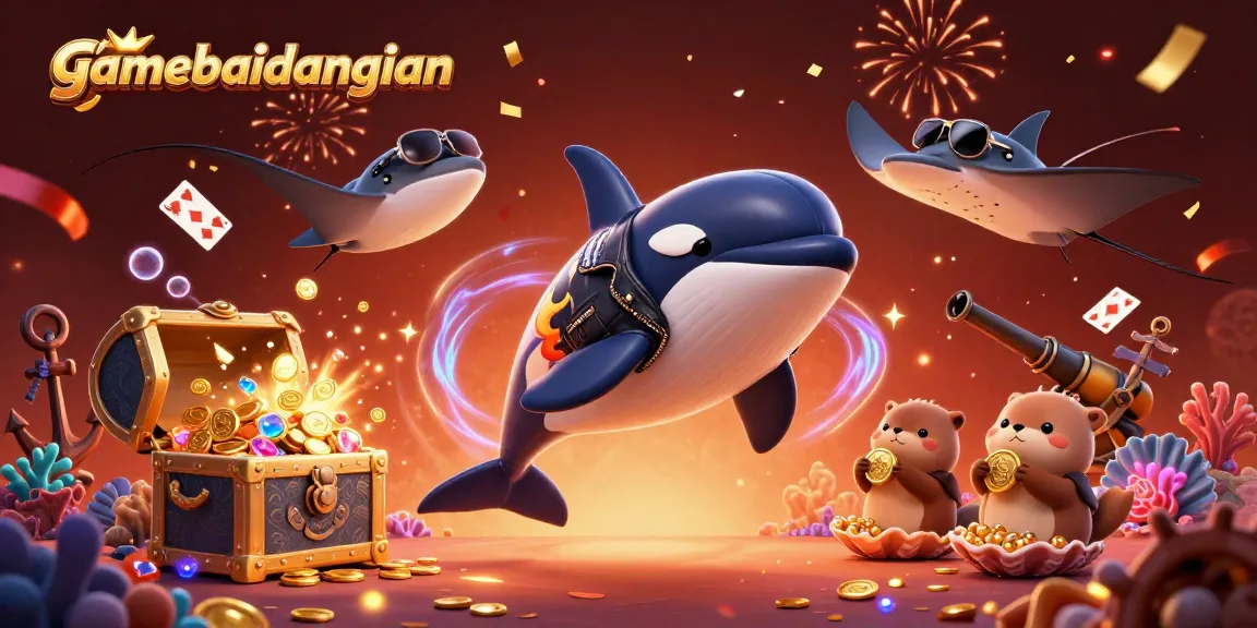 Engage with the thrilling gamebaidangian experience featuring animated characters and dynamic casino elements.