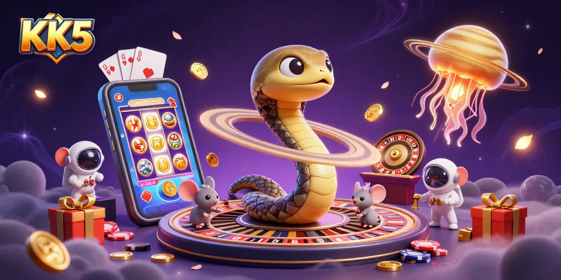 Bet on the cosmic roulette wheel with KK5 as astronaut mice engage in thrilling gameplay.