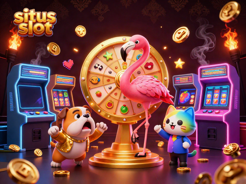 Menggembirakan! Suasana situs slot penuh hadiah, dengan karakter menarik dalam suasana permainan.