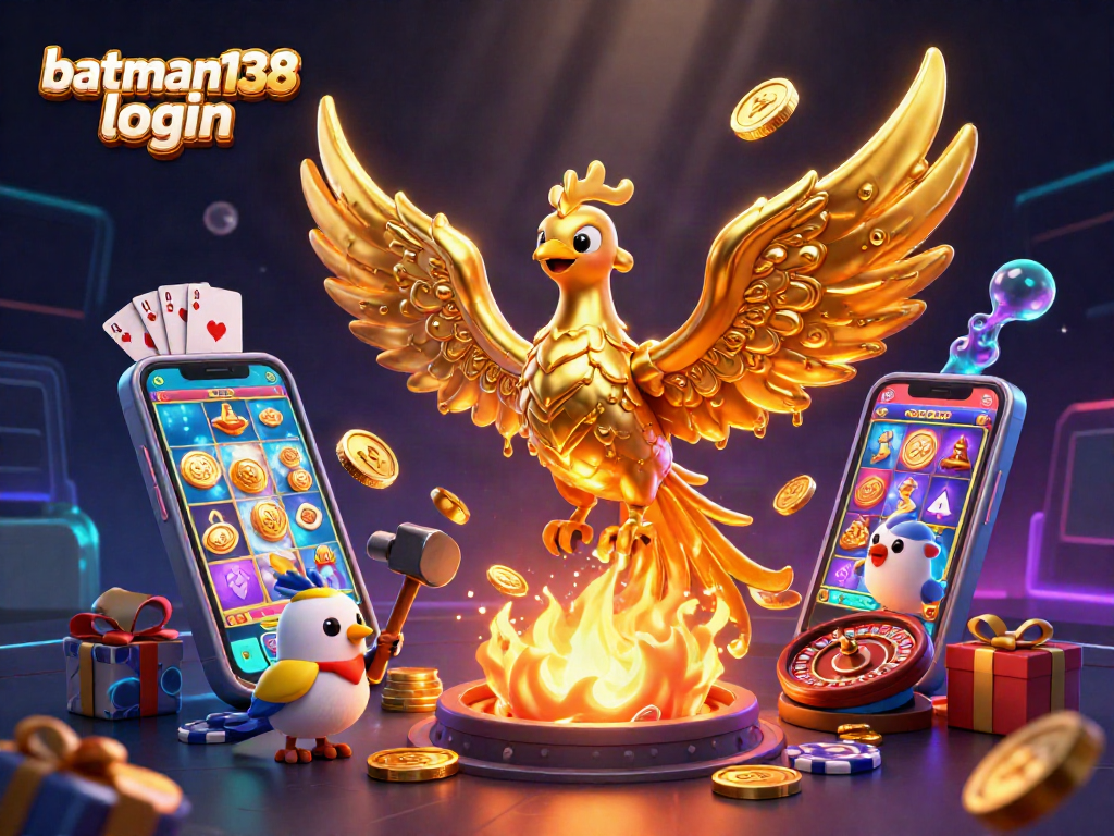 Experience thrilling gaming with batman138 login, featuring vibrant slots and dynamic casino elements.