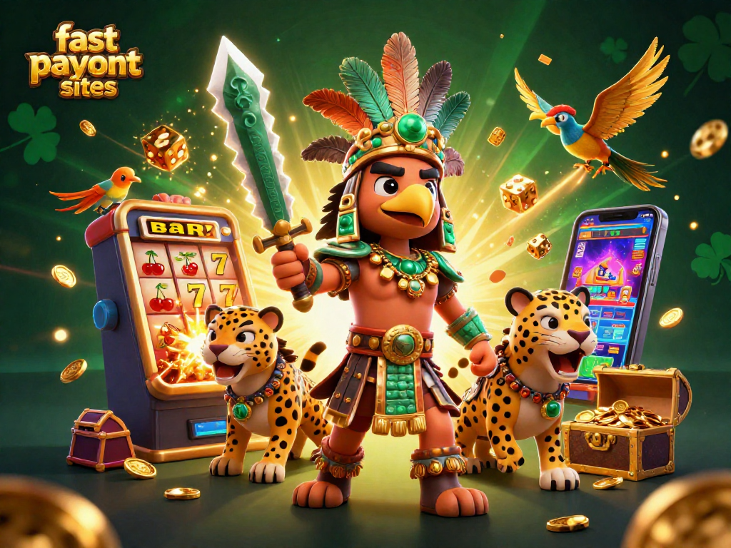 Experience thrilling gameplay at fast payout sites with exciting slot machines and winning symbols.