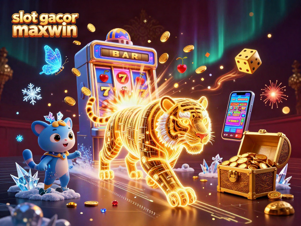 Experience slot gacor maxwin magic with a dazzling digital casino scene bursting with energy.