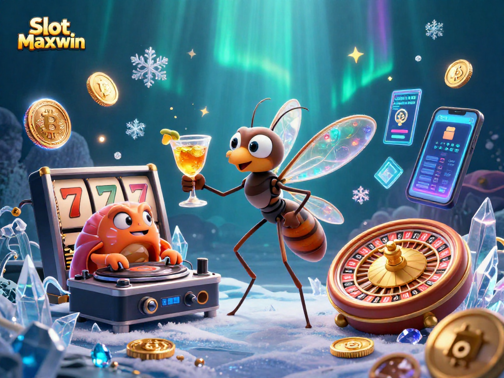 Spin the Slot Maxwin for big wins with a lively casino mascot scene packed with action!